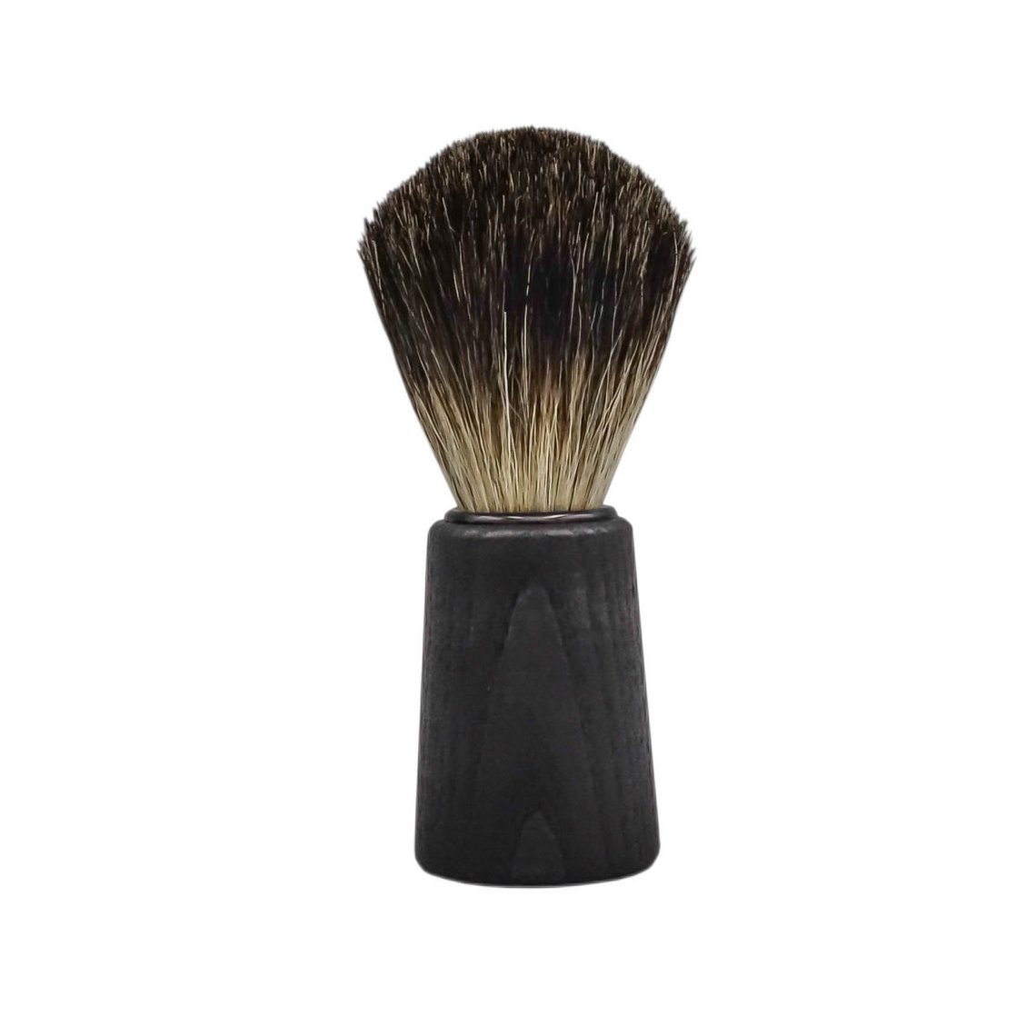 Shaving brush black badger black stained wood