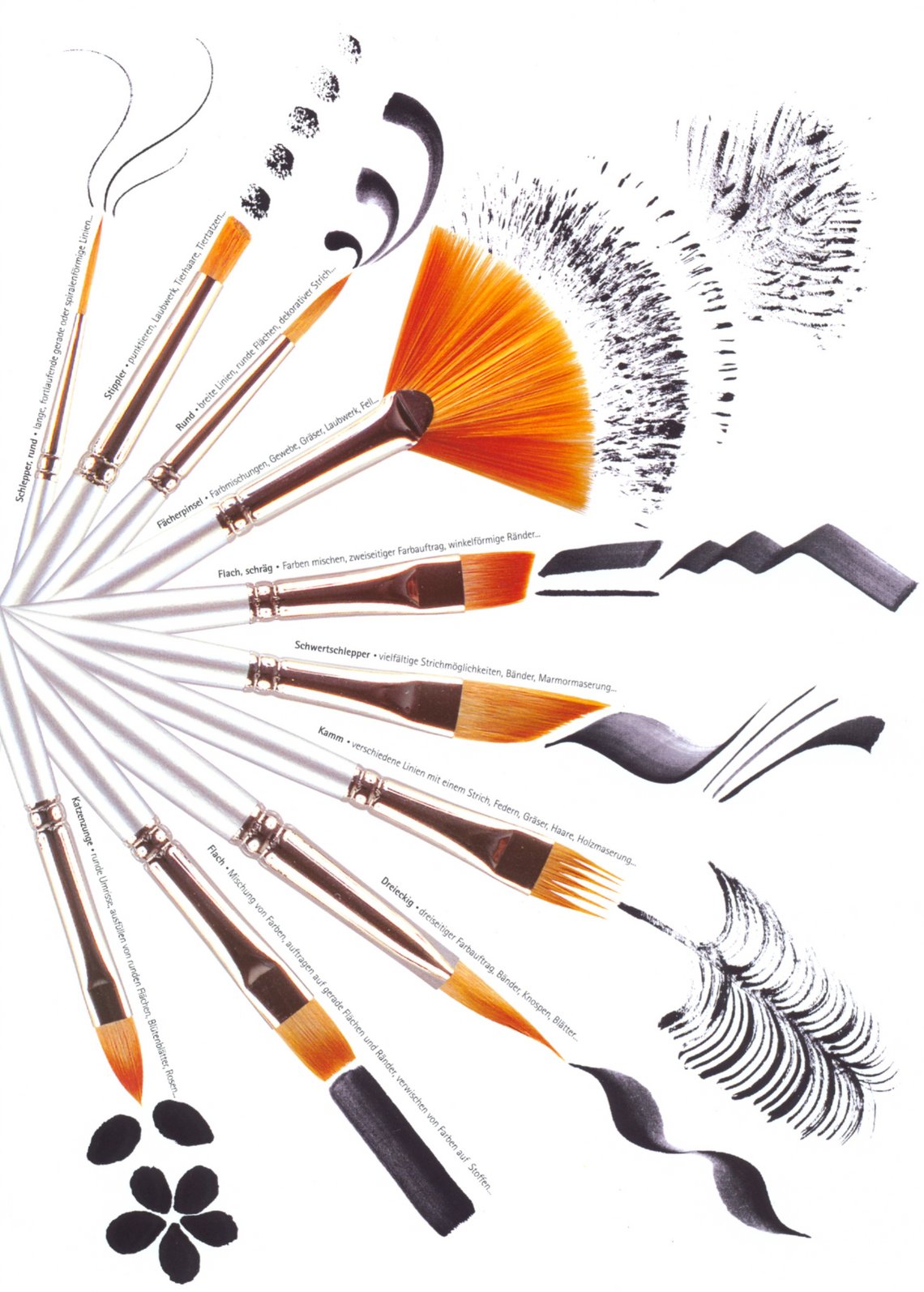 Silverline Acry brushes by ZAHN