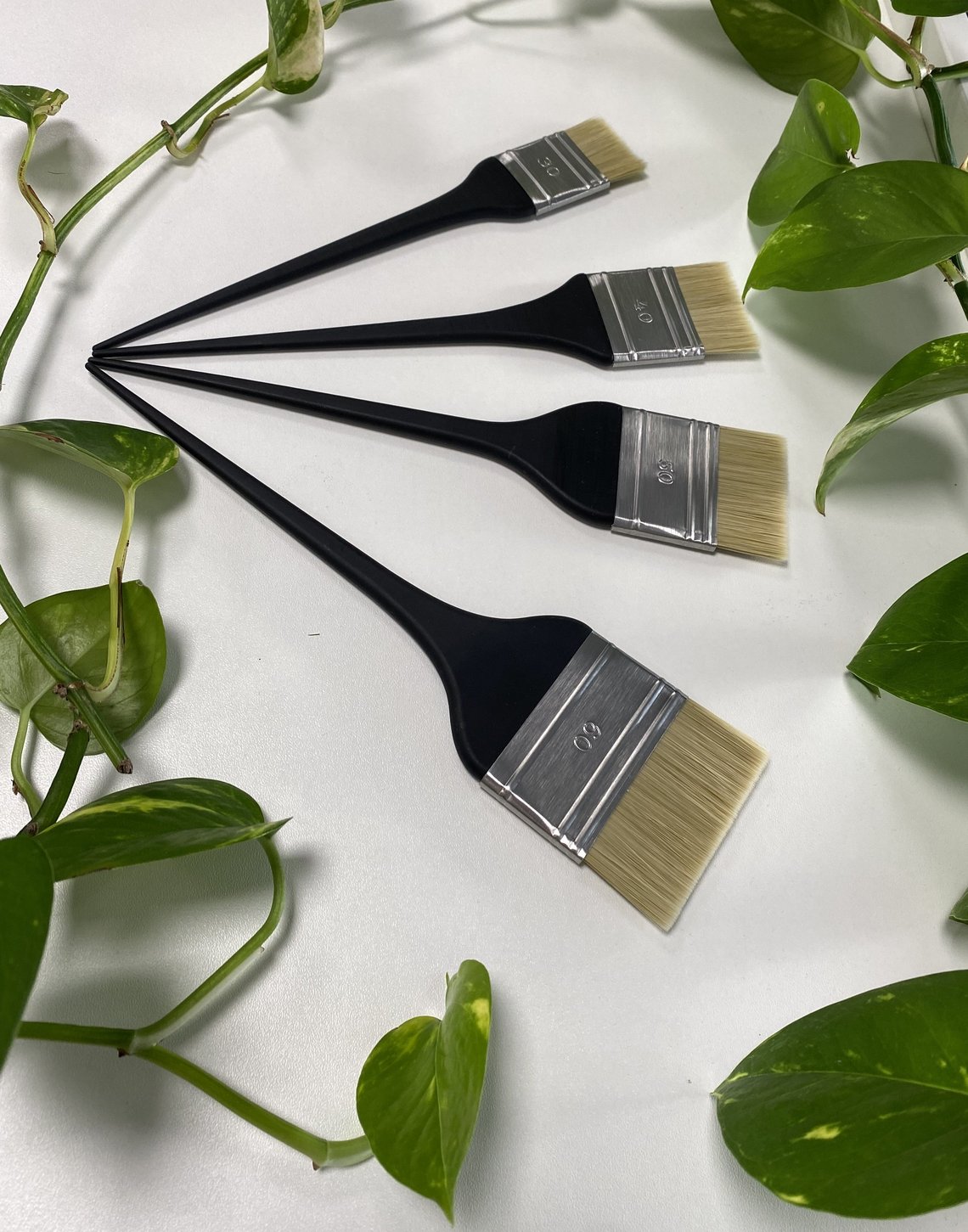 hair dye brushes with vegan synthetic bristle