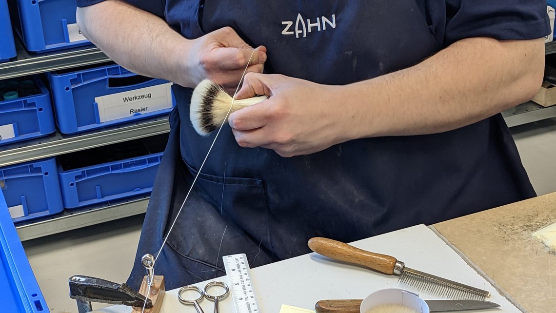 German shaving brush production 